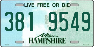 NH license plate 3819549