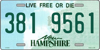 NH license plate 3819561