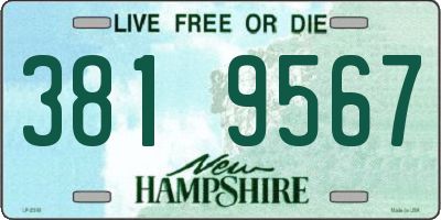 NH license plate 3819567
