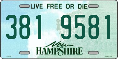 NH license plate 3819581