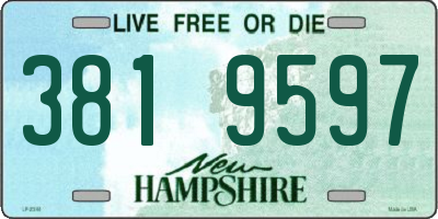 NH license plate 3819597