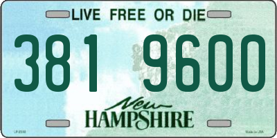 NH license plate 3819600