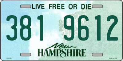 NH license plate 3819612