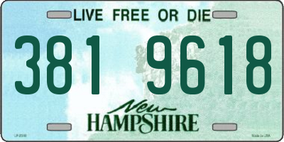 NH license plate 3819618