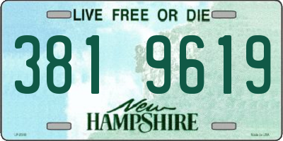 NH license plate 3819619