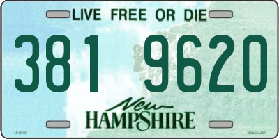 NH license plate 3819620