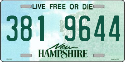 NH license plate 3819644