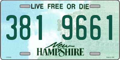 NH license plate 3819661