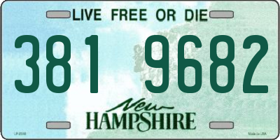 NH license plate 3819682