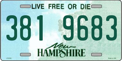 NH license plate 3819683