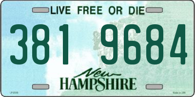 NH license plate 3819684