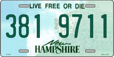 NH license plate 3819711