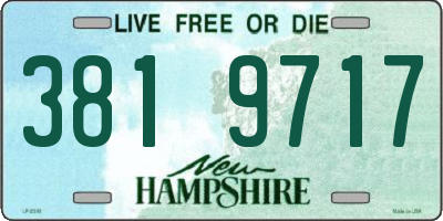 NH license plate 3819717