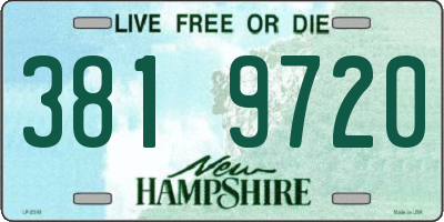 NH license plate 3819720