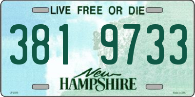 NH license plate 3819733