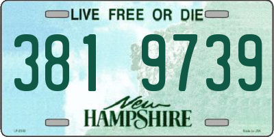 NH license plate 3819739