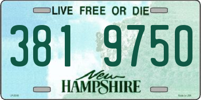 NH license plate 3819750