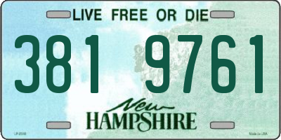 NH license plate 3819761