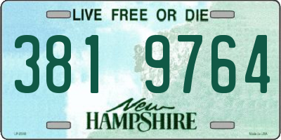 NH license plate 3819764