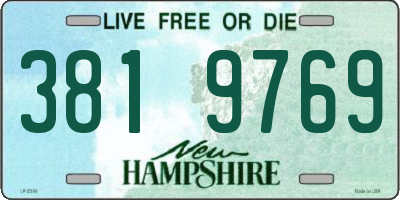 NH license plate 3819769