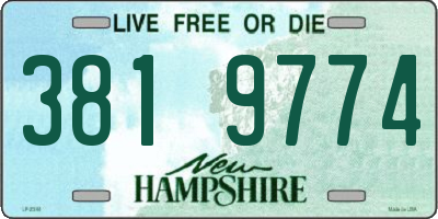NH license plate 3819774