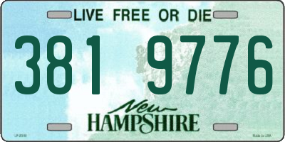 NH license plate 3819776