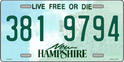 NH license plate 3819794