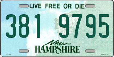 NH license plate 3819795