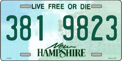 NH license plate 3819823
