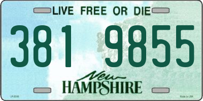 NH license plate 3819855