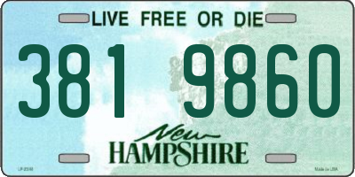 NH license plate 3819860