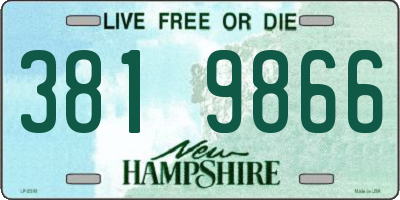 NH license plate 3819866