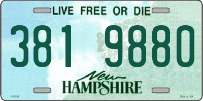 NH license plate 3819880