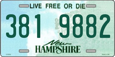 NH license plate 3819882