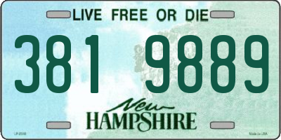 NH license plate 3819889