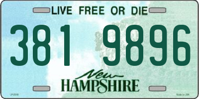 NH license plate 3819896