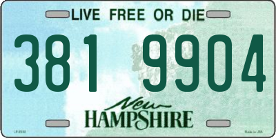 NH license plate 3819904