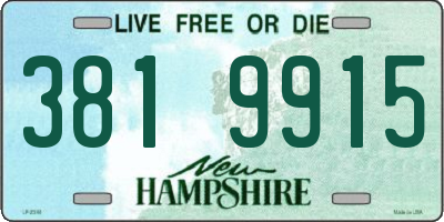 NH license plate 3819915