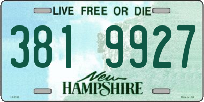 NH license plate 3819927