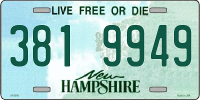 NH license plate 3819949