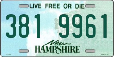 NH license plate 3819961