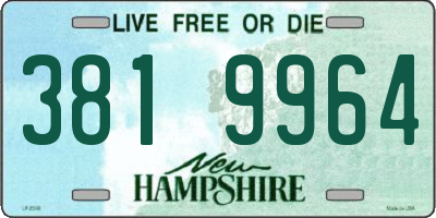 NH license plate 3819964
