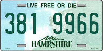 NH license plate 3819966