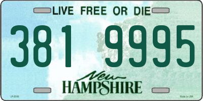 NH license plate 3819995