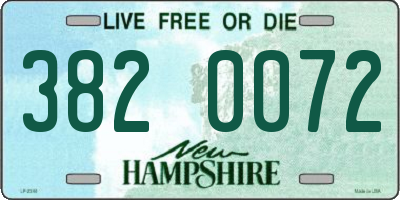 NH license plate 3820072