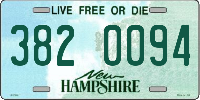 NH license plate 3820094