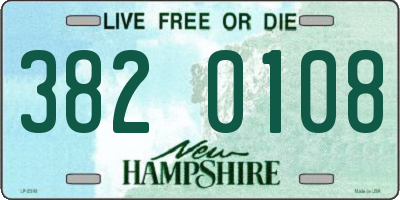NH license plate 3820108