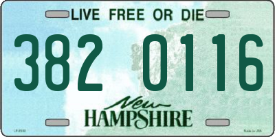 NH license plate 3820116