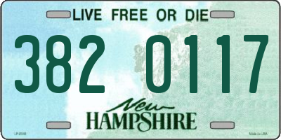 NH license plate 3820117