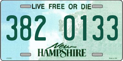 NH license plate 3820133